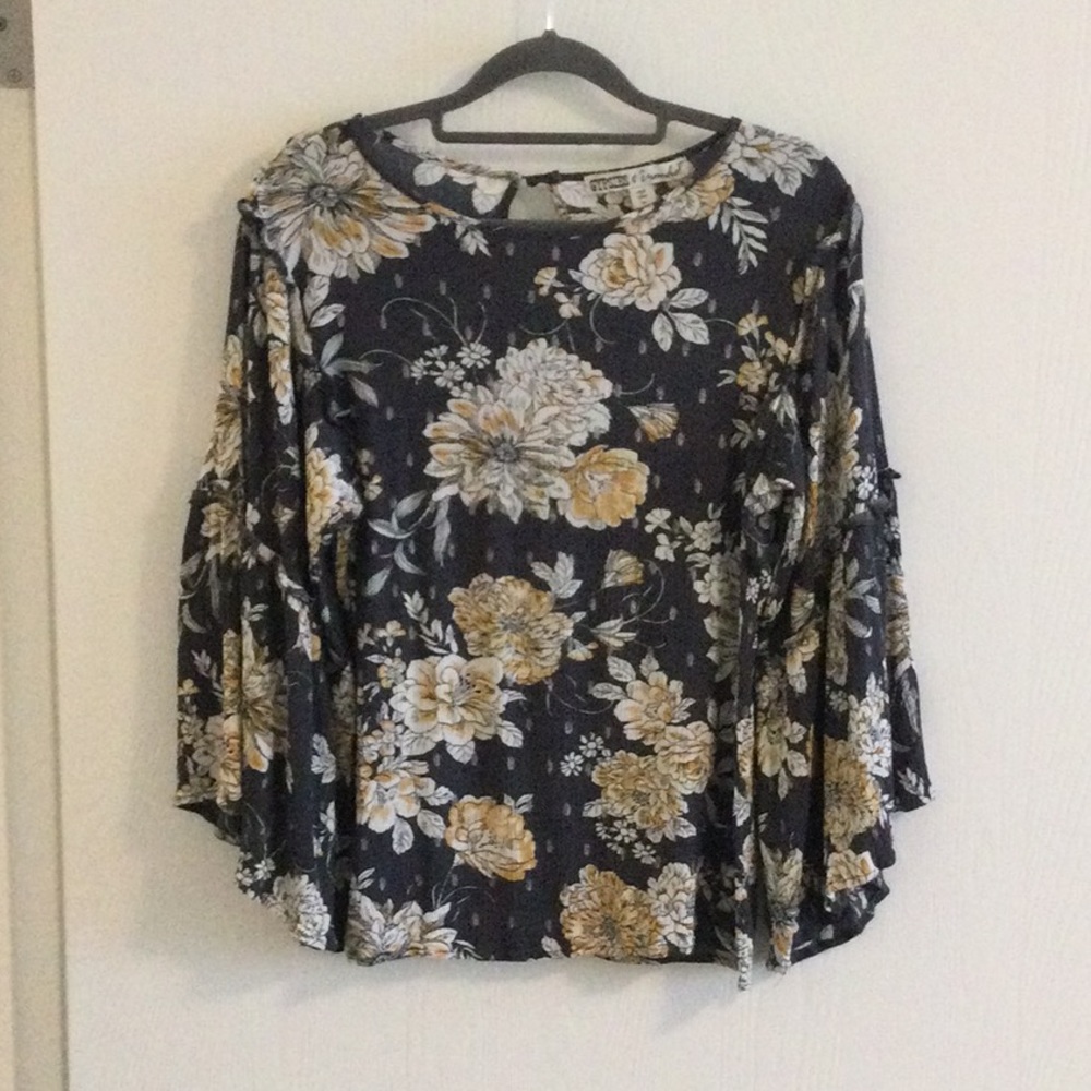 3 for $30 item - Bell Sleeve Blouse - gray